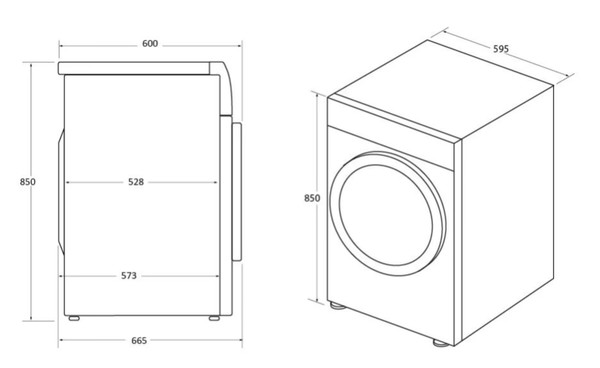 Haier HD90-A3939R-S Габаритные размеры