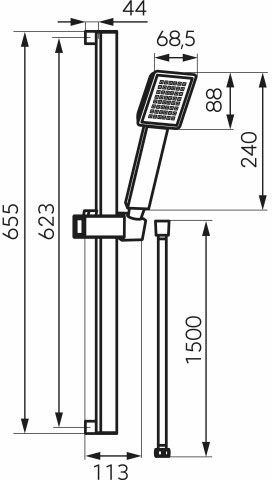 Ferro Sinus N170BL-B Габаритные размеры