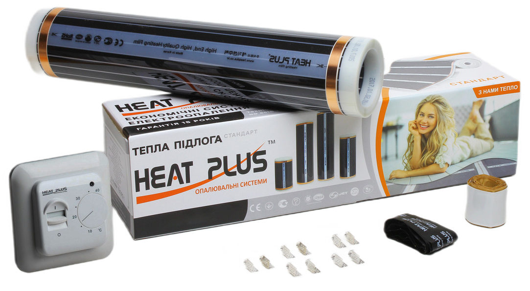 Тепла підлога під лінолеум Heat Plus Standart 1м2 + терморегулятор M5.16