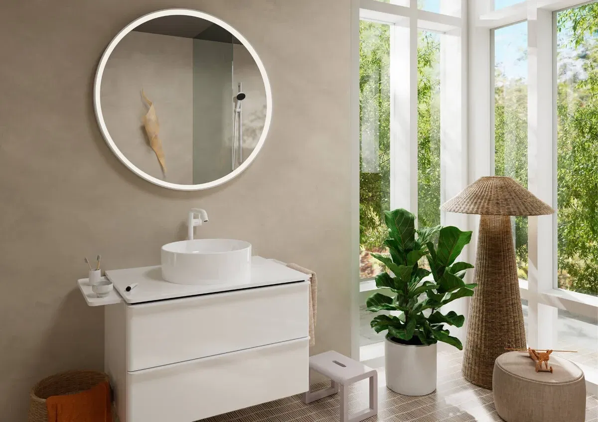 Змішувач для умивальника Hansgrohe Tecturis S 240 Fine CoolStart Matt White (73370700) ціна 22290 грн - фотографія 2