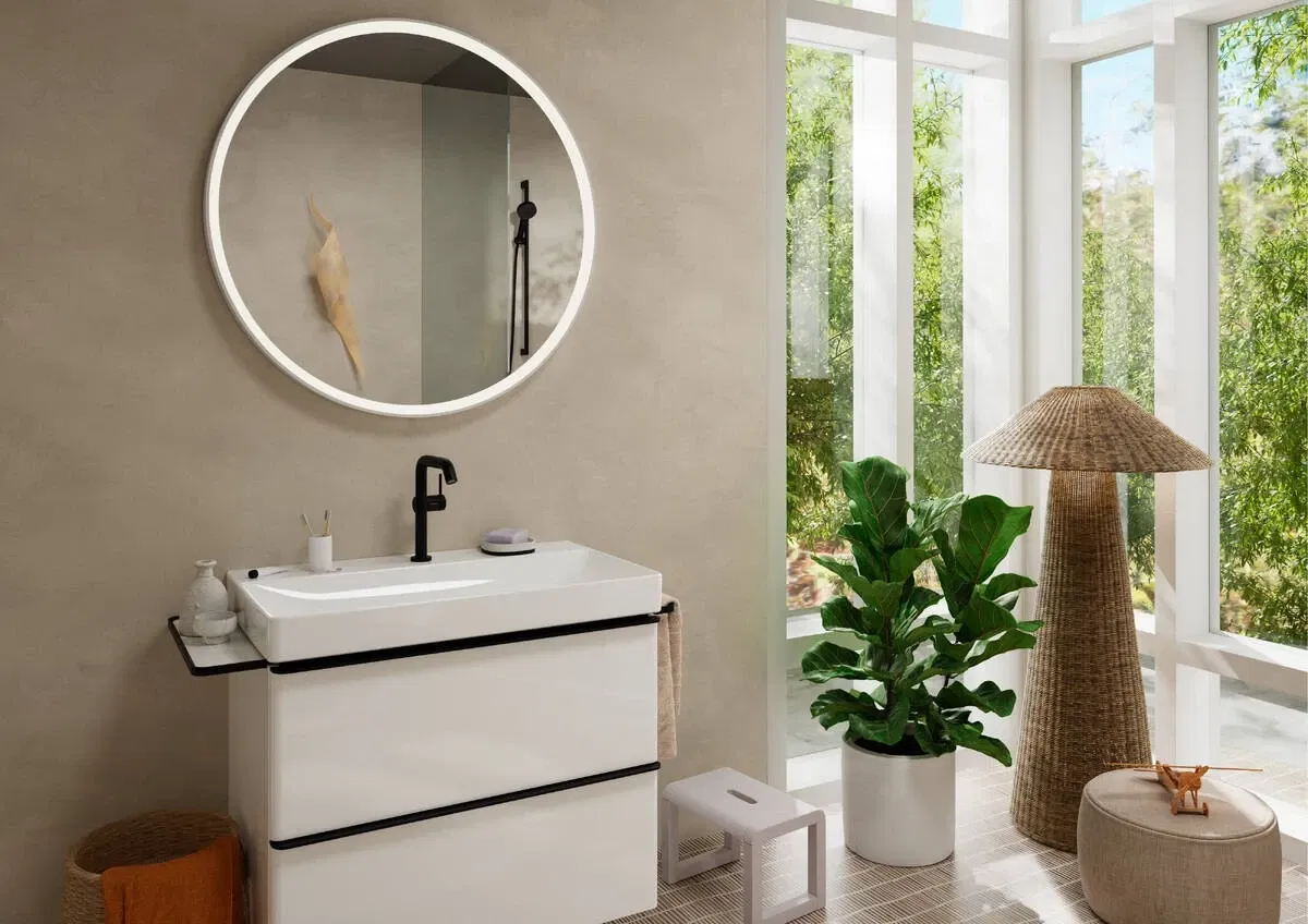 Смеситель для умывальника Hansgrohe Tecturis S 210 Fine CoolStart Matt White (73360700) цена 19491 грн - фотография 2