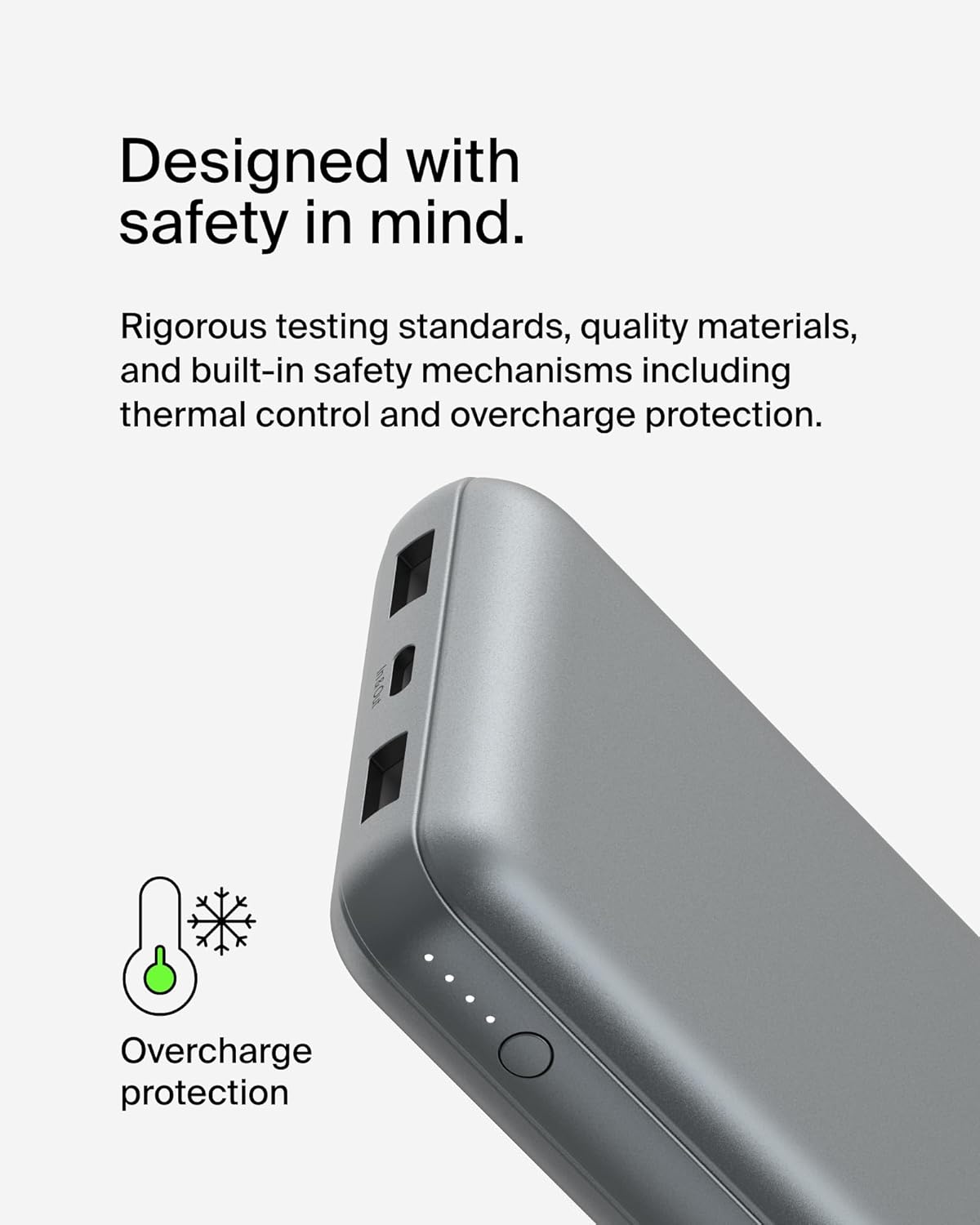 Повербанк Belkin 20000мАч, 15Вт, 2хUSB-A/USB-C (BPB012BTGY) огляд - фото 11