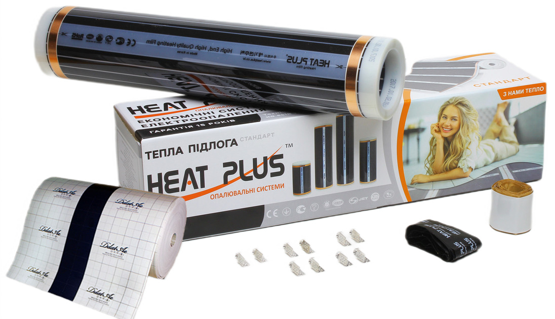 Комплект теплого пола Heat Plus Standart 10м2 + теплоизолирующая подложка 10м2 (E-pex, 4мм)