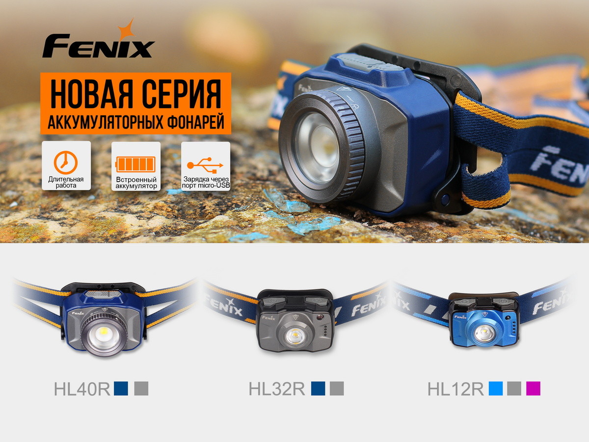 Ліхтарик Fenix HL40R Cree XP-LHIV2 LED синій зовнішній вигляд - фото 9