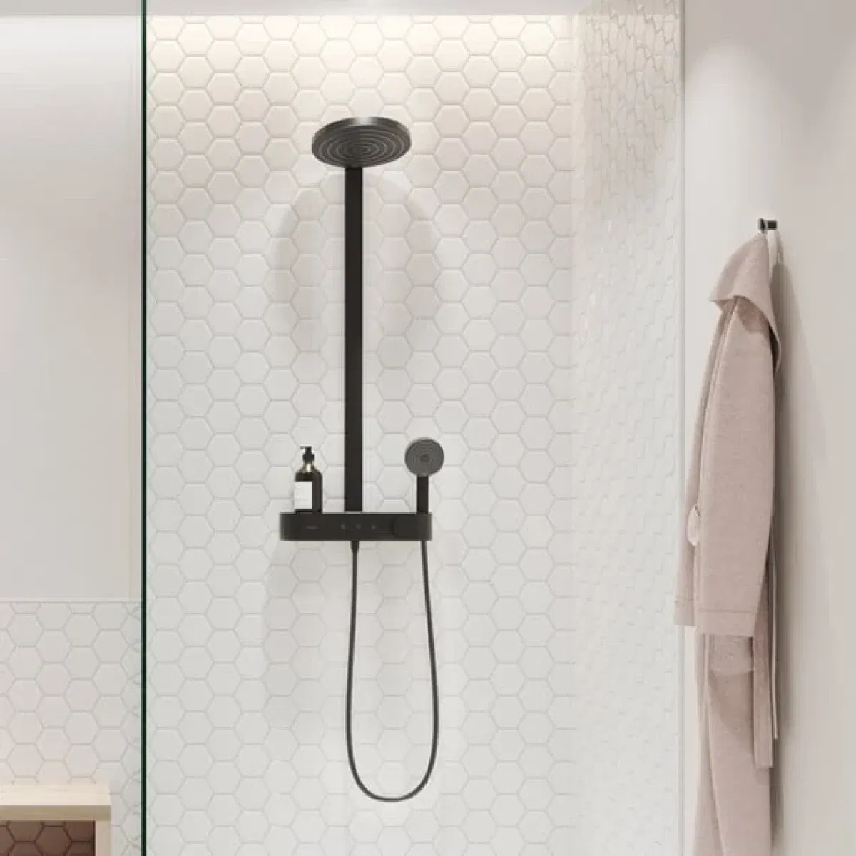 Душова система Hansgrohe Pulsify Showerpipe 260 Black Matt 24241670 ціна 0 грн - фотографія 2