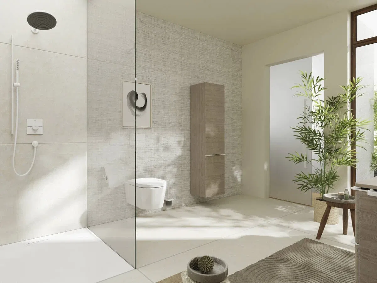 Зовнішня частина змішувача Hansgrohe ShowerSelect Comfort E Matt White 15574700 ціна 0 грн - фотографія 2