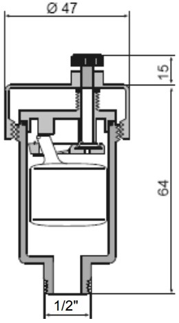 Honeywell Resideo E121-1/2A Габаритні розміри