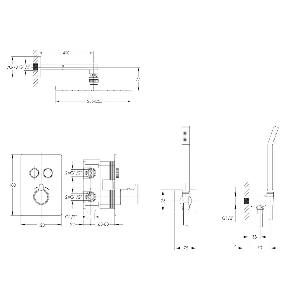 Imprese SMART Click ZMK101901222 Габаритні розміри