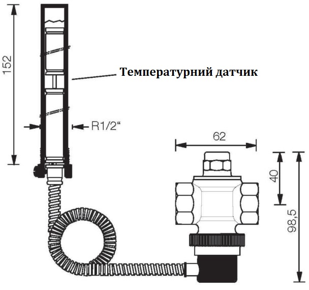 Honeywell Resideo TS131-3/4A Габаритні розміри