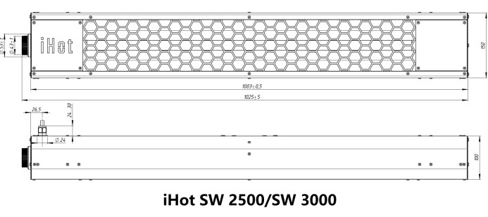 iHot SW 2500 Kit Габаритні розміри