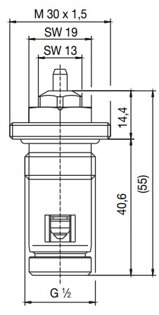 Oventrop GH (1018080) Габаритные размеры