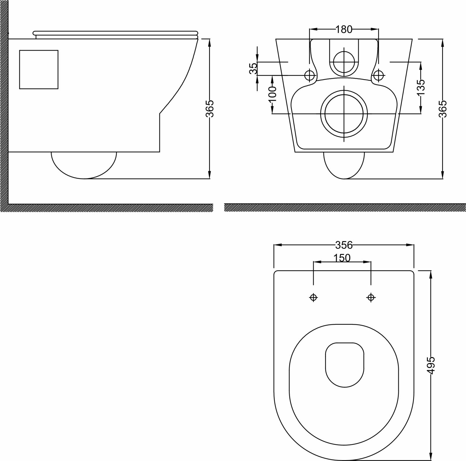 RJ Feel Rimless RJ4545 Габаритні розміри