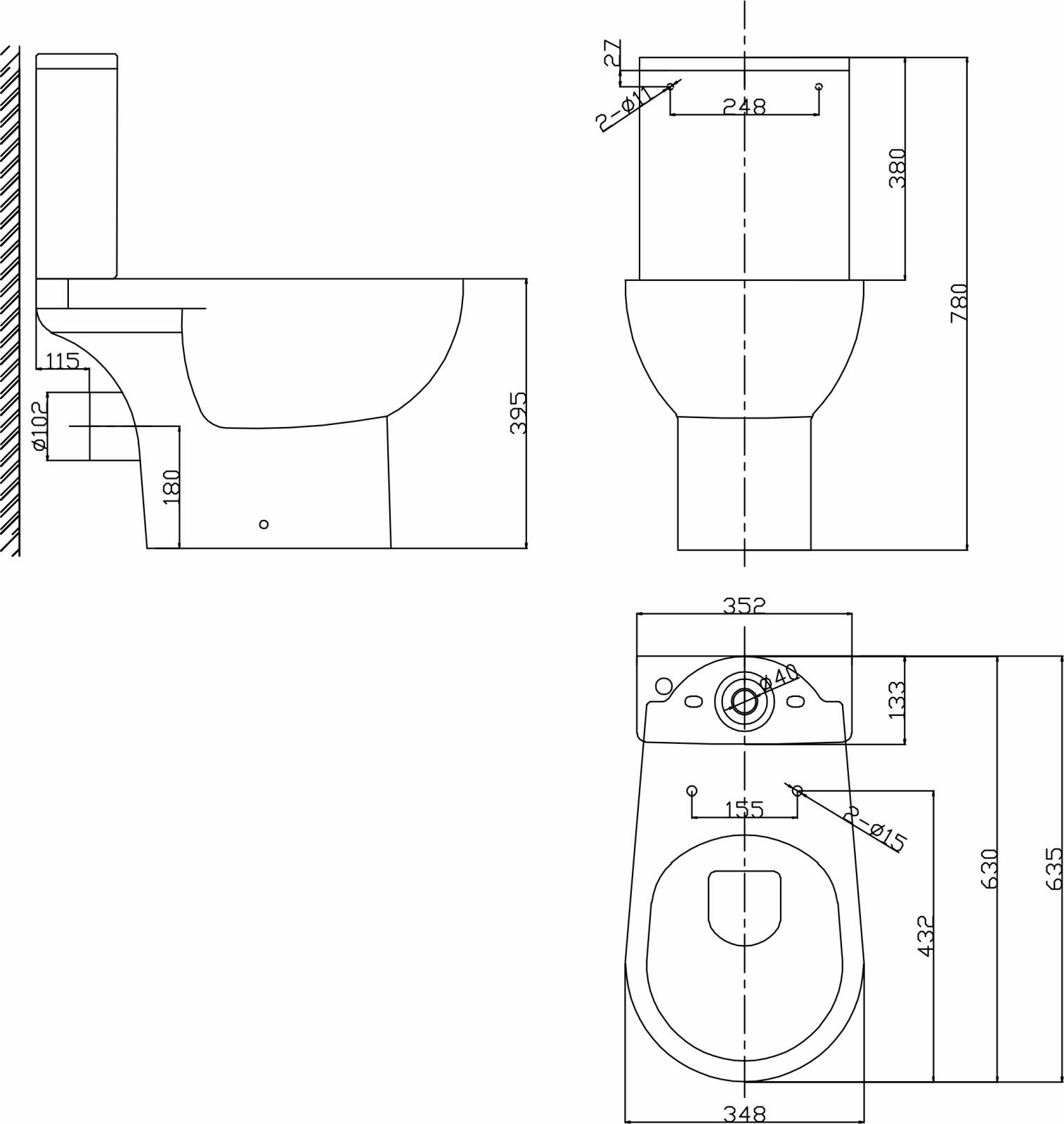 RJ Flip Rimless RJCE08209 Габаритні розміри