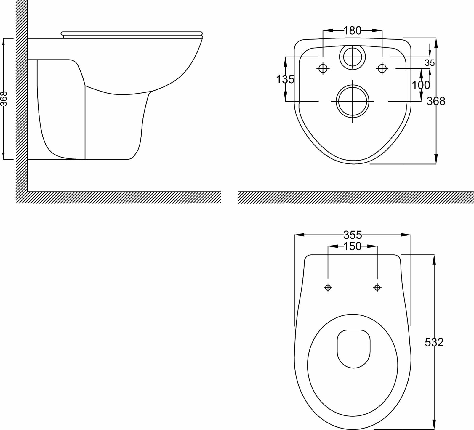 RJ Flip Rimless RJCEJ0005 Габаритні розміри