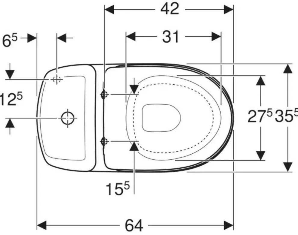 Kolo Solo з кришкою soft-close S7923200UA Габаритні розміри