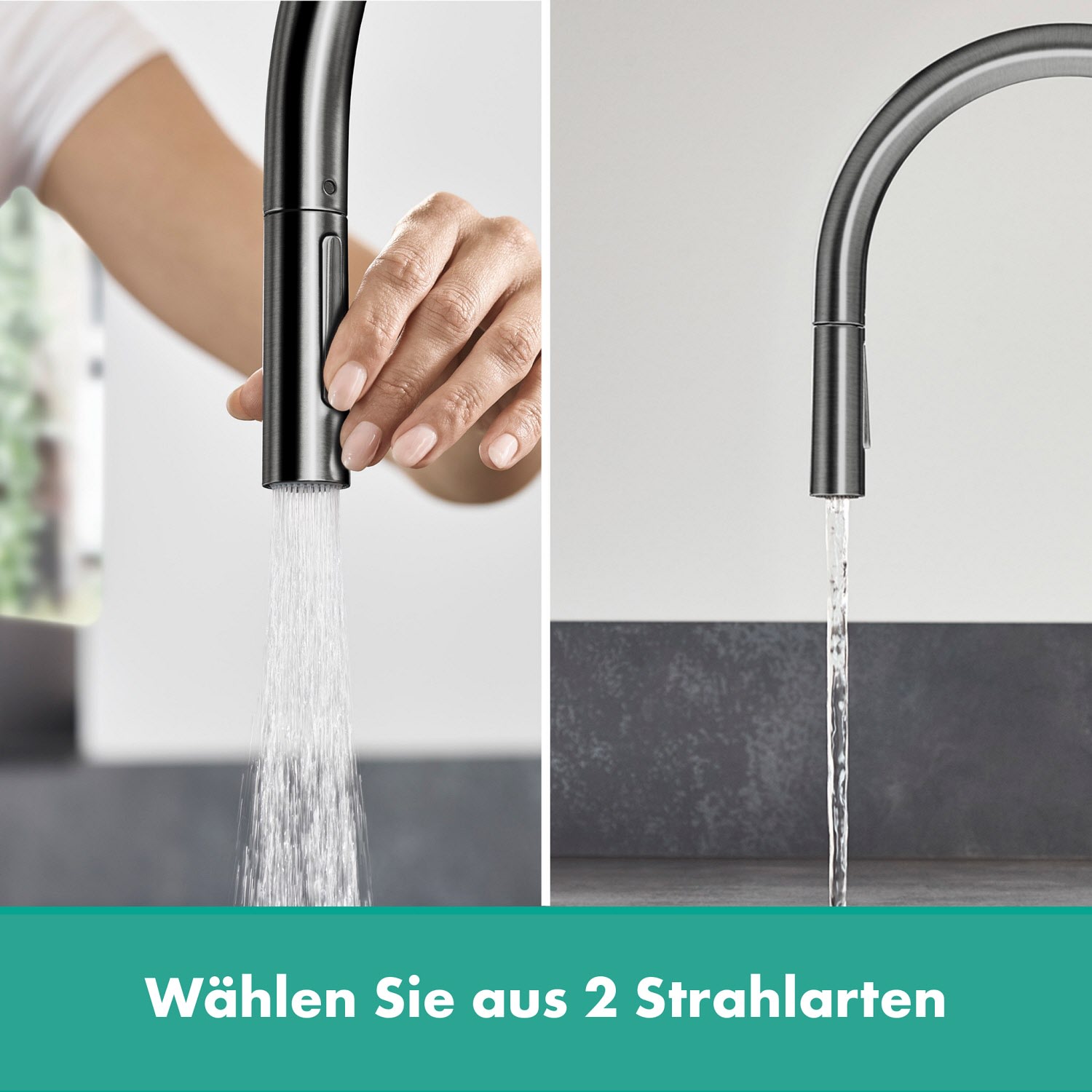 Смеситель для кухни Hansgrohe Talis M54 Brushed Black Chrome 72800340 цена 26594 грн - фотография 2