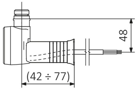 Terma MOA 300W (WEMOA03-TCROM) со скрытым монтажом, хром Габаритные размеры