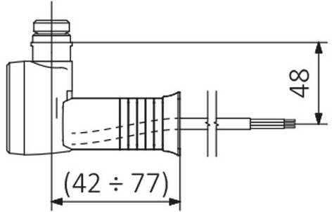 Terma MOA 300W (WEMOA03-T905M) со скрытым монтажом, черный Габаритные размеры