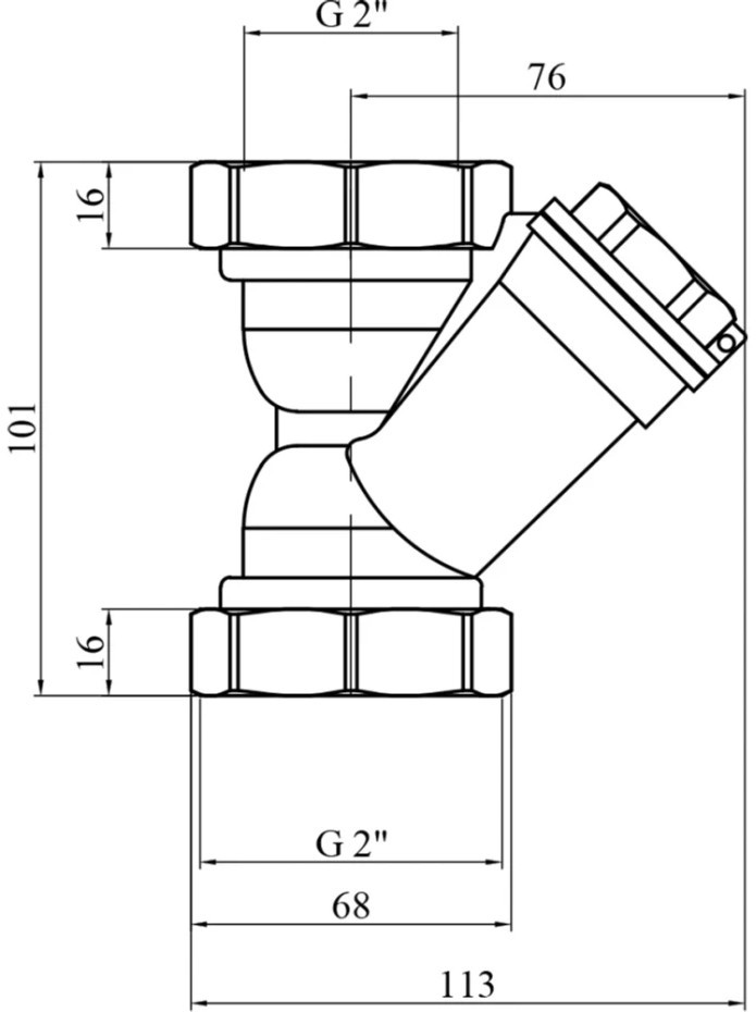 STA (DN) 50 ВВ (CV019698) Габаритні розміри