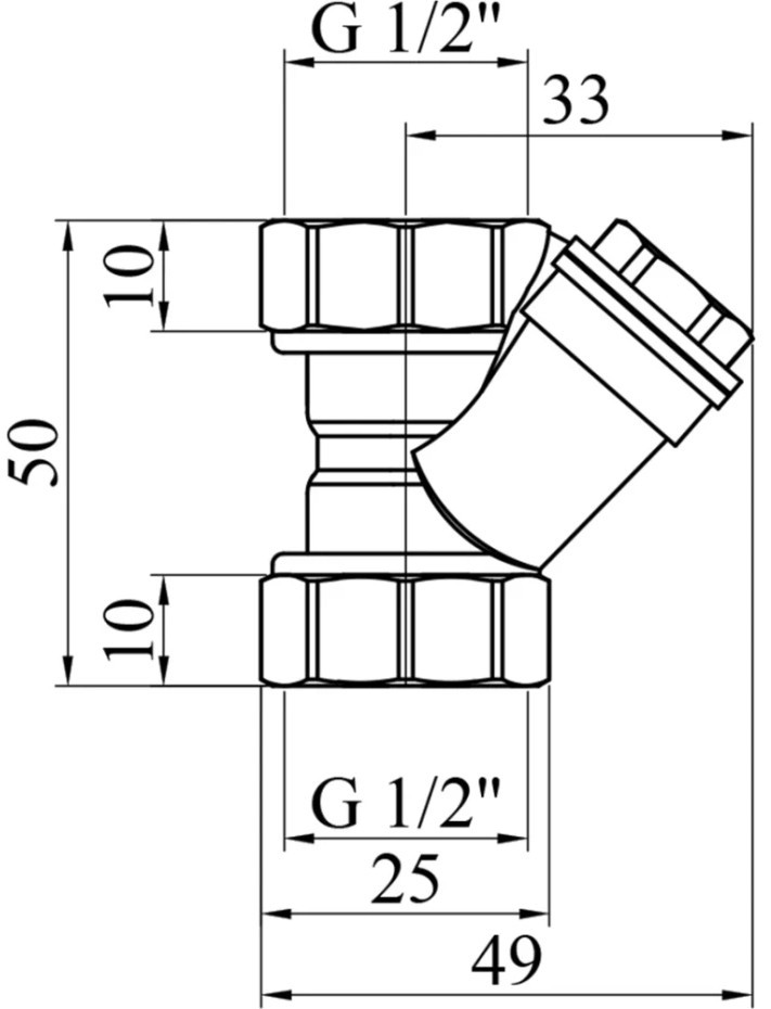 STA (DN) 15 ВВ (CV015200) Габаритные размеры