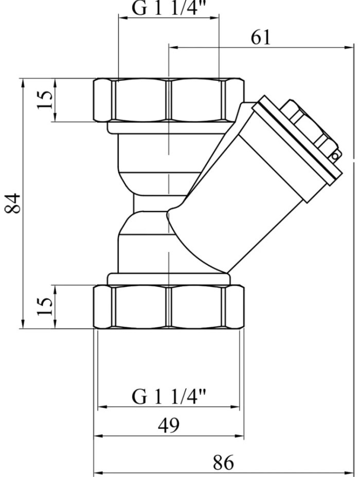 STA (DN) 32 ВВ (CV018800) Габаритні розміри