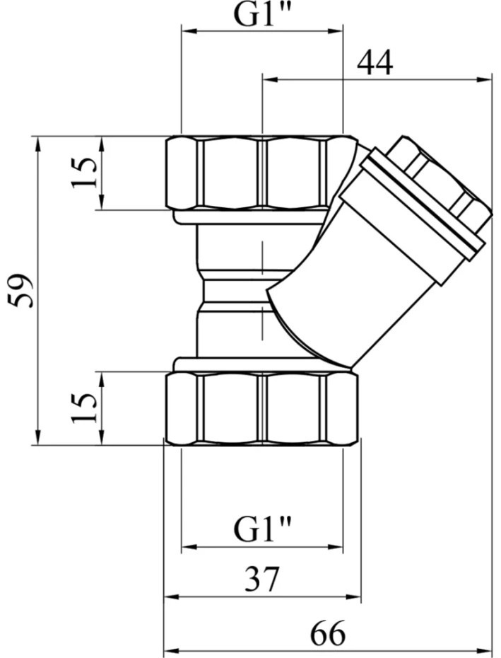 STA (DN) 25 ВВ (CV018133) Габаритные размеры