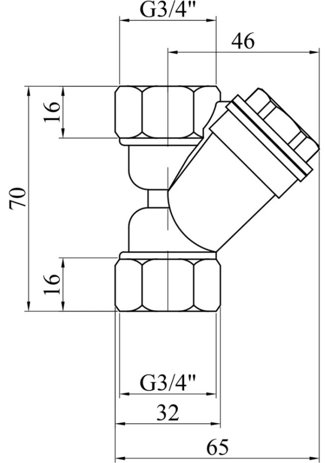 STA Premium (DN) 20 ВВ (CV022524) Габаритные размеры