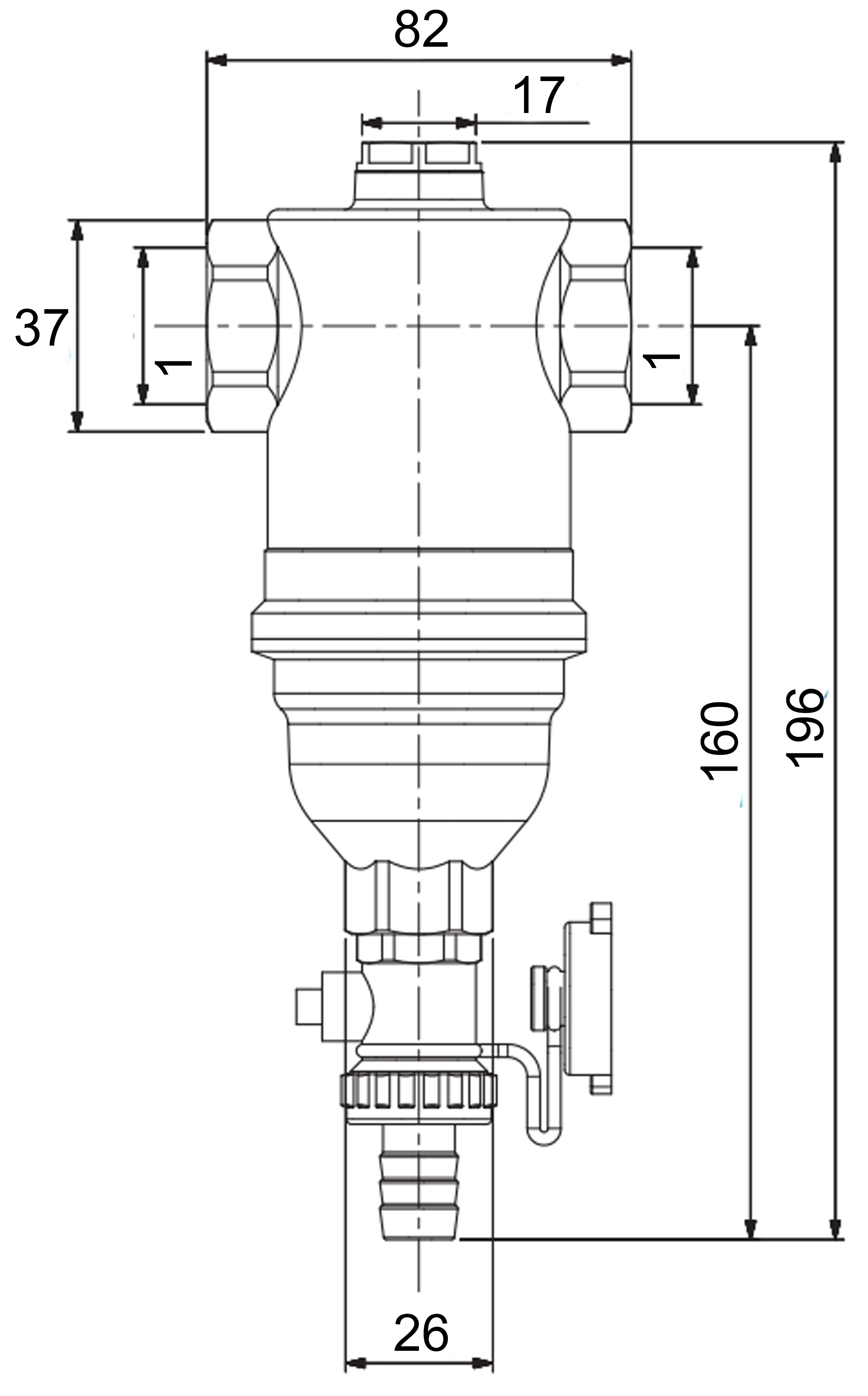 Icma 1" 746 (82746AF05) Габаритные размеры