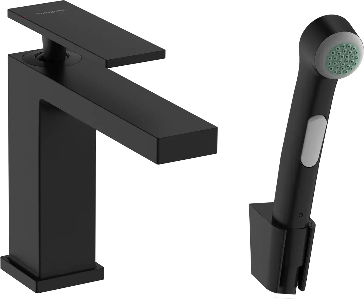 Смеситель для умывальника и биде Hansgrohe Tecturis E 110 Matt Black 73210670