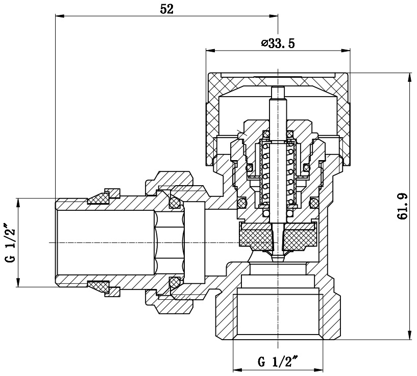 SD Forte 1/2" SF238W15 Габаритні розміри