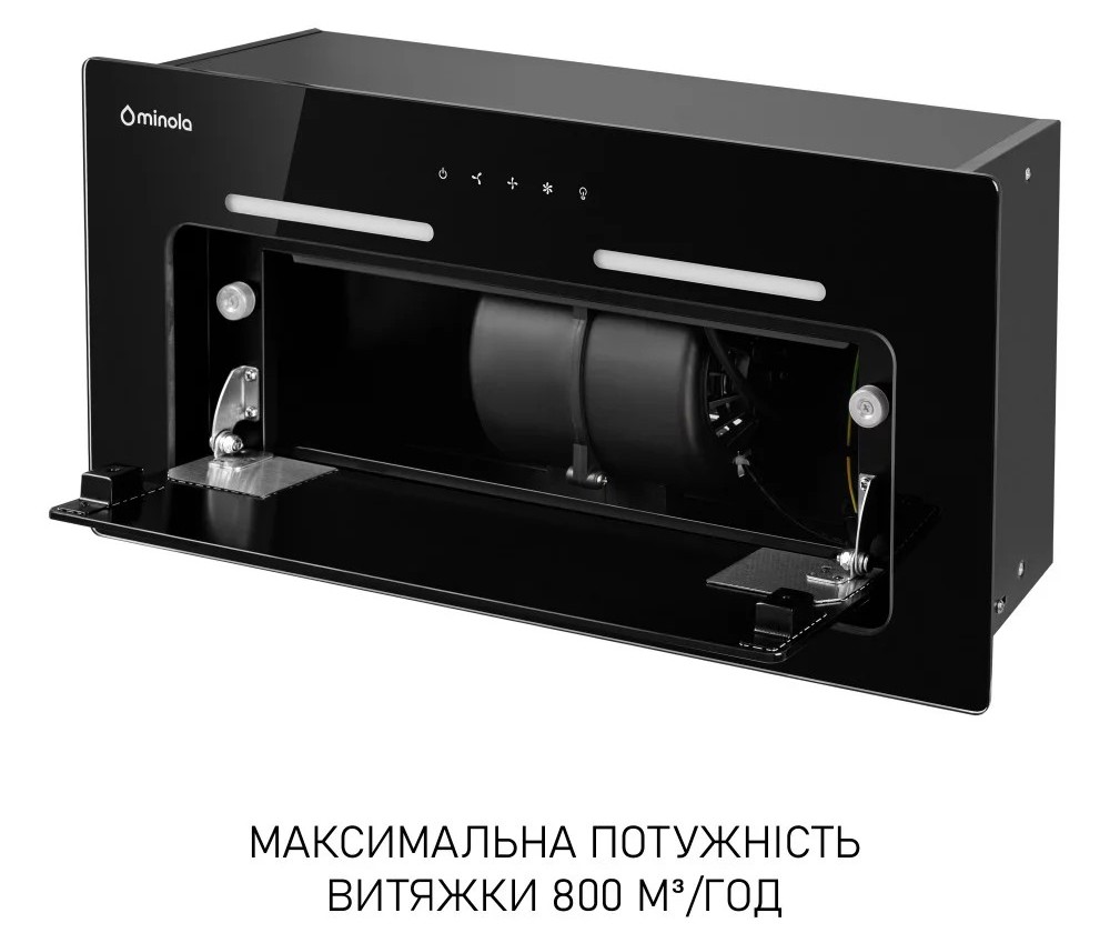 Кухонна витяжка Minola HBI 6473 BL GLASS 800 LED Line огляд - фото 11