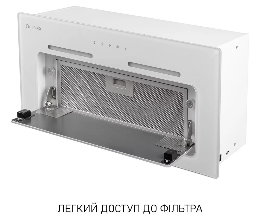 Кухонна витяжка Minola HBI 6473 WH GLASS 800 LED Line зовнішній вигляд - фото 9