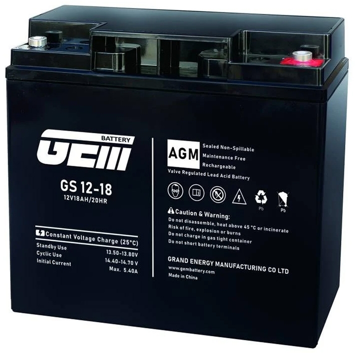 GEM Battery 12V, 28.0A, AGM (GS 12-28)