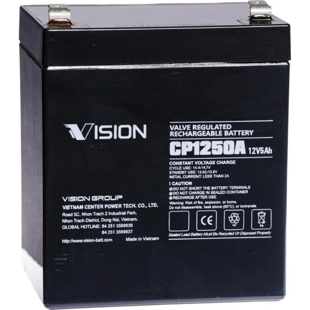 Купить аккумуляторная батарея Vision CP, 12V, 5Ah, AGM (CP1250A) в Кропивницком