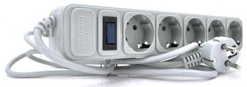 Europower EPG530, 220В, 5 розеток, 3 м.