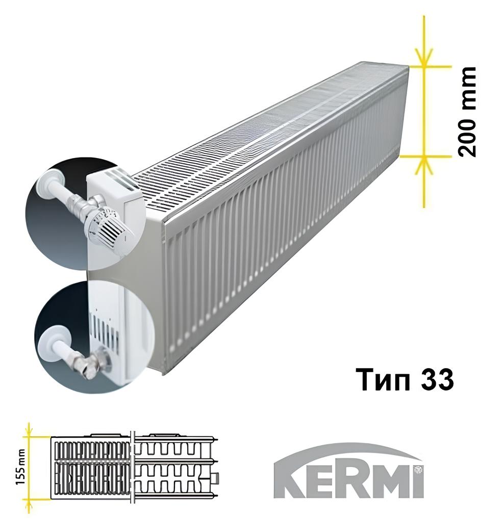 Радиатор для отопления Kermi Therm-x2 Profil-K FKO 33 200x1000 цена 10163 грн - фотография 2