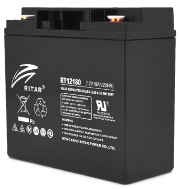 Ritar RT12180B, Black Case, AGM 12V 18Ah
