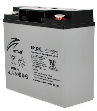 Ritar RT12200, Gray Case, AGM 12V 20Ah