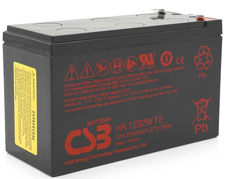 Аккумулятор CSB HR1232WF2, 12V 9Ah