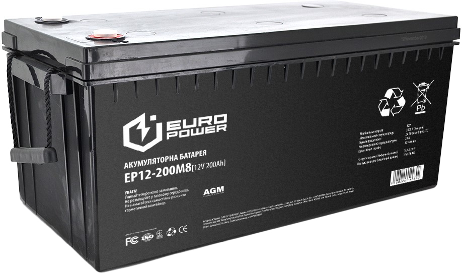 Europower AGM EP12-200M8 12V 200Ah