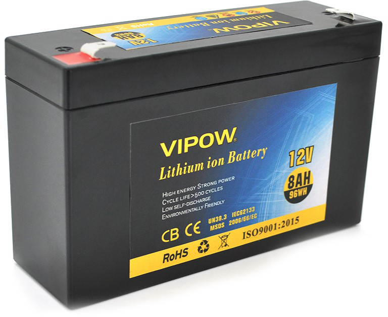 Купити акумулятор Vipow 12V 8Ah Li-ion (VP-1280LI) в Одесі