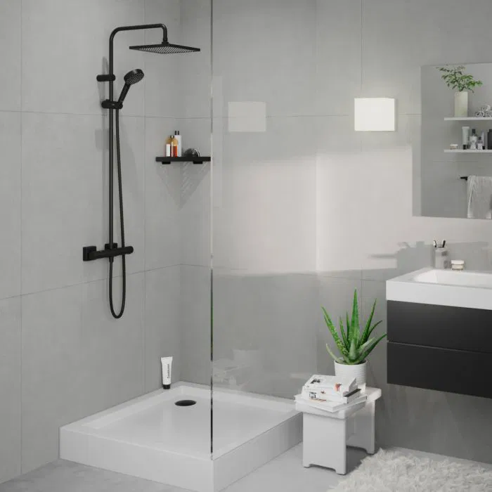 Душова система Hansgrohe Vernis Shape Showerpipe 240 Matt Black 26429670 відгуки - зображення 5