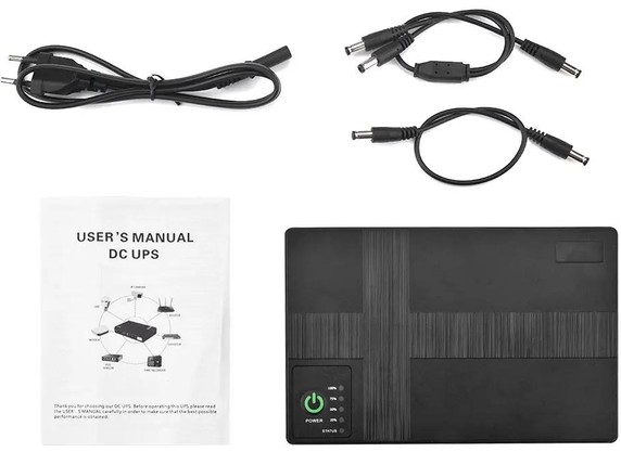 Джерело безперебійного живлення Andes Mini UPS DC1018P 18W 10400mAh зовнішній вигляд - фото 9