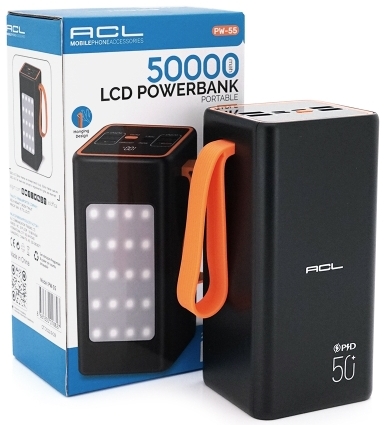 в продаже Повербанк ACL PW-55 50000mAh, PD 22.5W, Black - фото 3