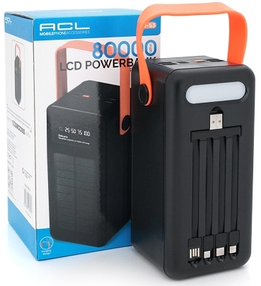 Повербанк ACL PW-53 80000mAh Black ціна 3399 грн - фотографія 2