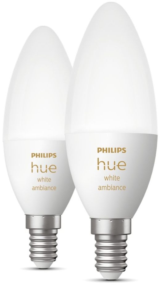 в продажу Розумна лампа Philips Hue E14, 5.2W(40Вт), 2200K-6500K, Tunable white, ZigBee, Bluetooth, дим, 2шт (929002294404) - фото 3