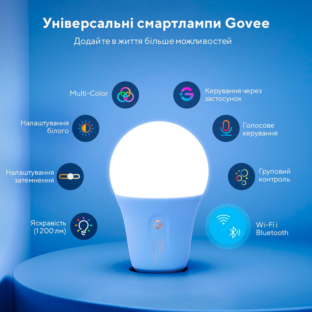 продаємо Govee H6004, E27, 8W, 800Lm, RGB, WI-FI/Bluetooth, Білий в Україні - фото 4