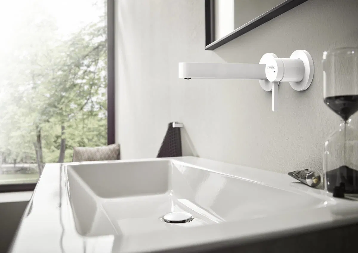 Внешняя часть смесителя для раковины Hansgrohe Finoris Matt White 76051700 цена 19854 грн - фотография 2