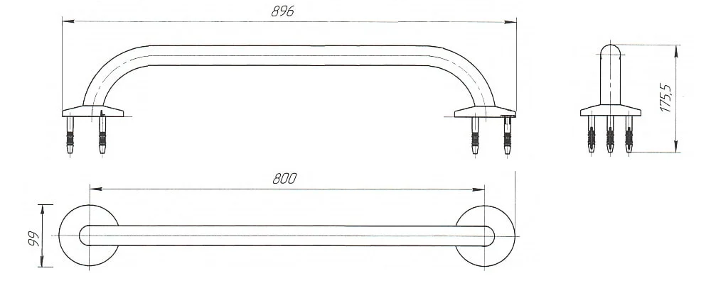 Laris 800 мм 01.007 (42002008) Габаритные размеры