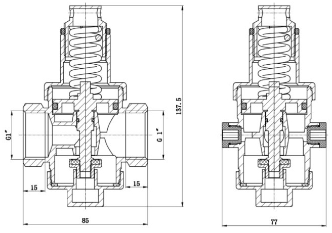 SD Forte 1" SF242W25 Габаритні розміри